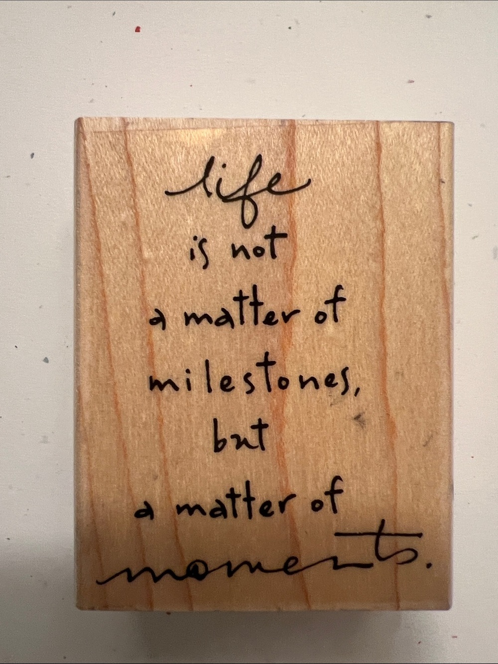 Hobby Lobby Wooden Sentiment Stamp Bundle(4) a mix of NWT and gently used - Picture 5 of 7